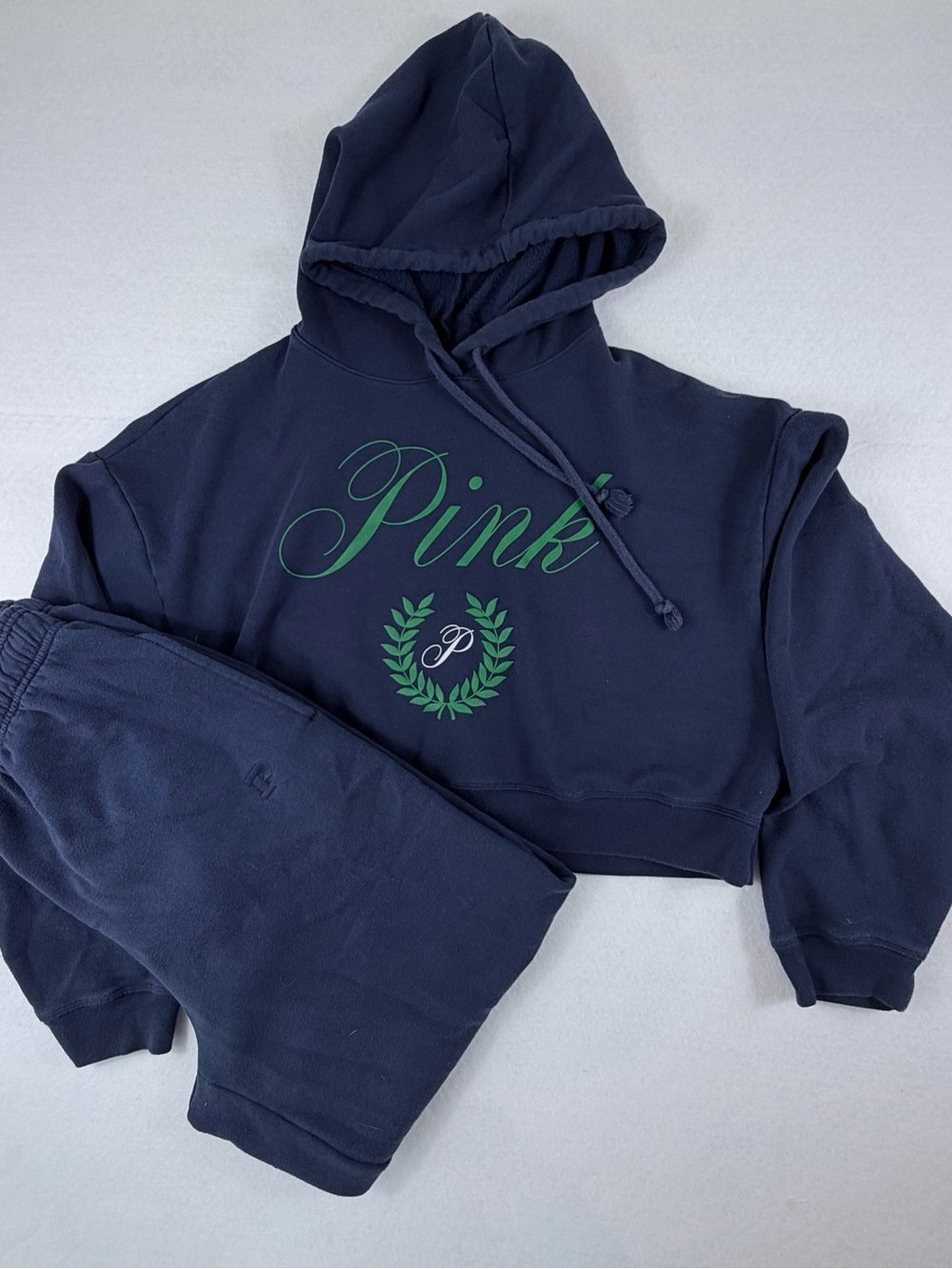 Victoria's Secret PINK Crop Hoodie and sweatpants Set